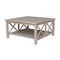 International Concepts Square Hampton  Coffee Table, 36 W, 36 L, 18 in H, Wood, Washed Gray Taupe OT09-70SC - alternate 1